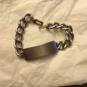 Vintage Sterling ID Link Bracelet